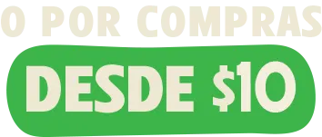 O por compras desde $10